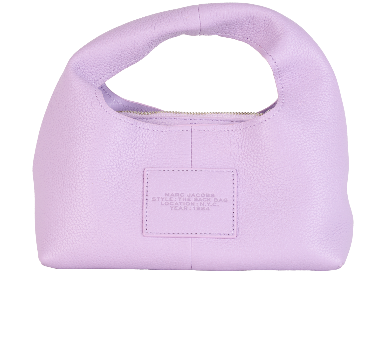 The Mini Sack Bag, &pound;170, Handbags, Purple, Leather, Back view